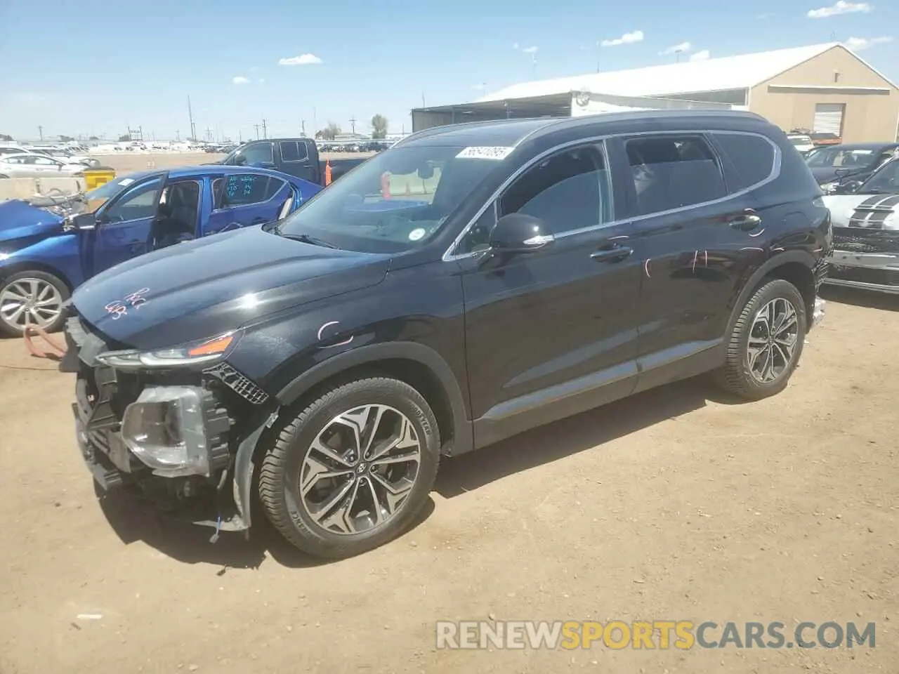 1 Photograph of a damaged car 5NMS5CAA0KH016737 HYUNDAI SANTA FE 2019