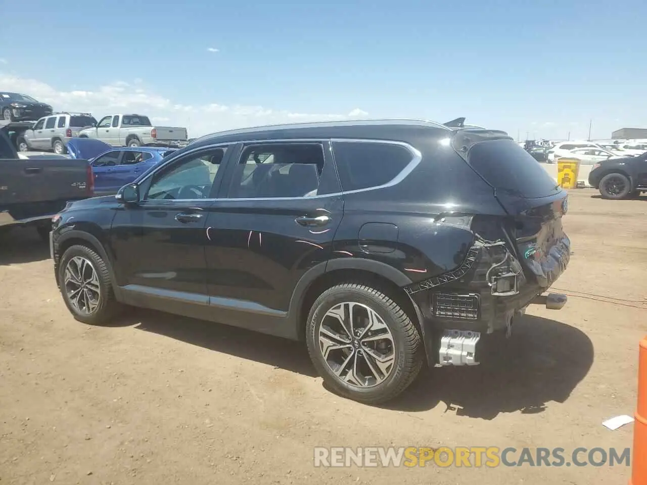 2 Photograph of a damaged car 5NMS5CAA0KH016737 HYUNDAI SANTA FE 2019