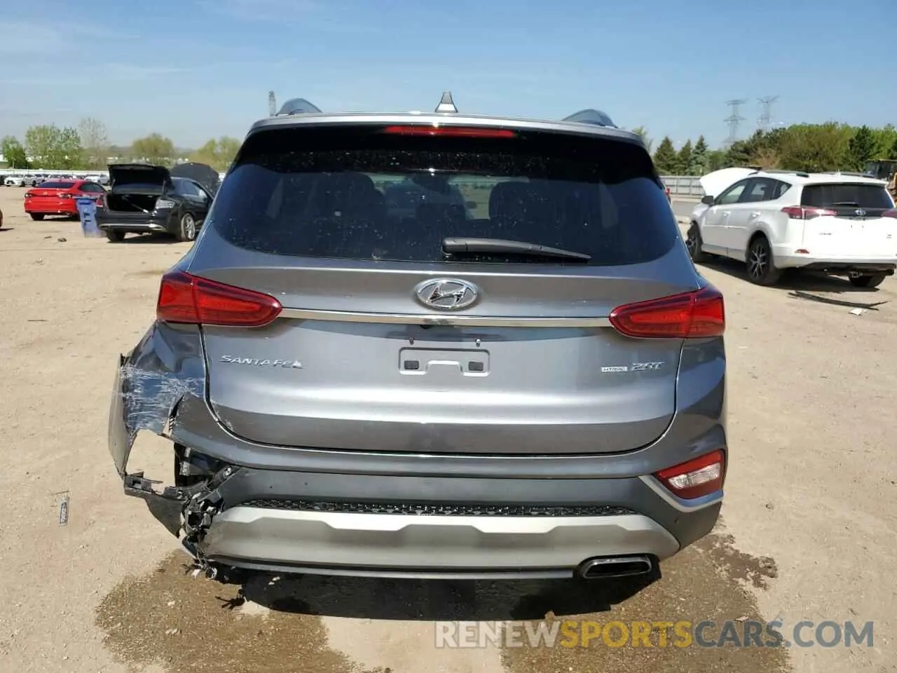 6 Photograph of a damaged car 5NMS5CAA1KH028282 HYUNDAI SANTA FE 2019