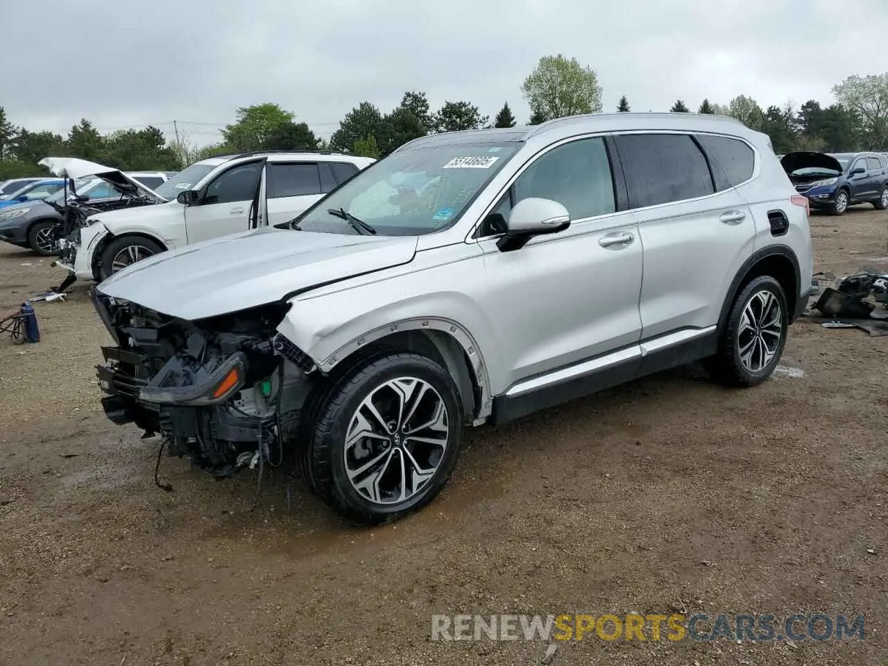 1 Photograph of a damaged car 5NMS5CAA1KH068443 HYUNDAI SANTA FE 2019