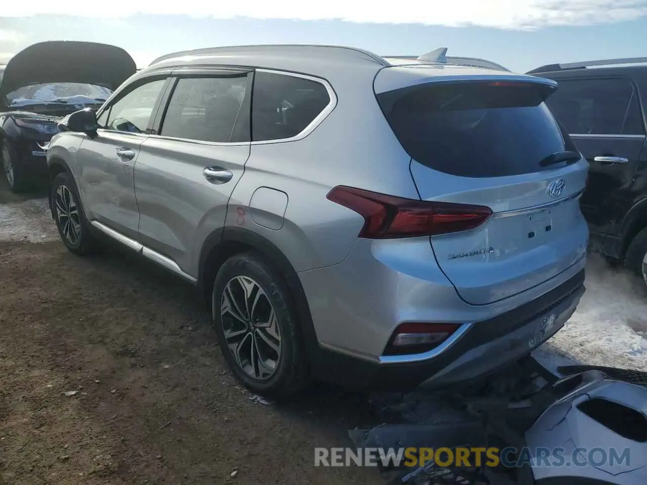 2 Photograph of a damaged car 5NMS5CAA2KH028243 HYUNDAI SANTA FE 2019