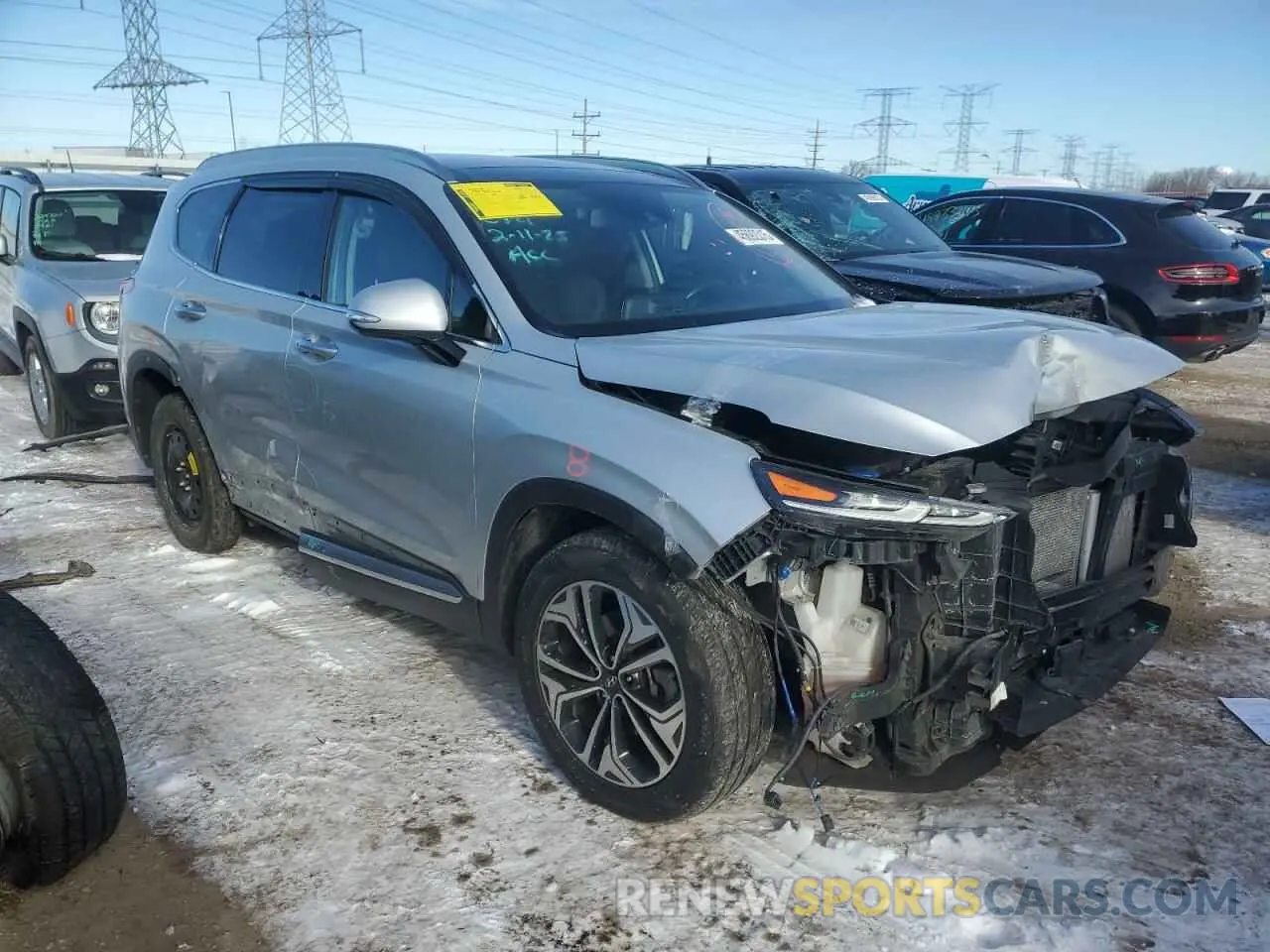 4 Photograph of a damaged car 5NMS5CAA2KH028243 HYUNDAI SANTA FE 2019