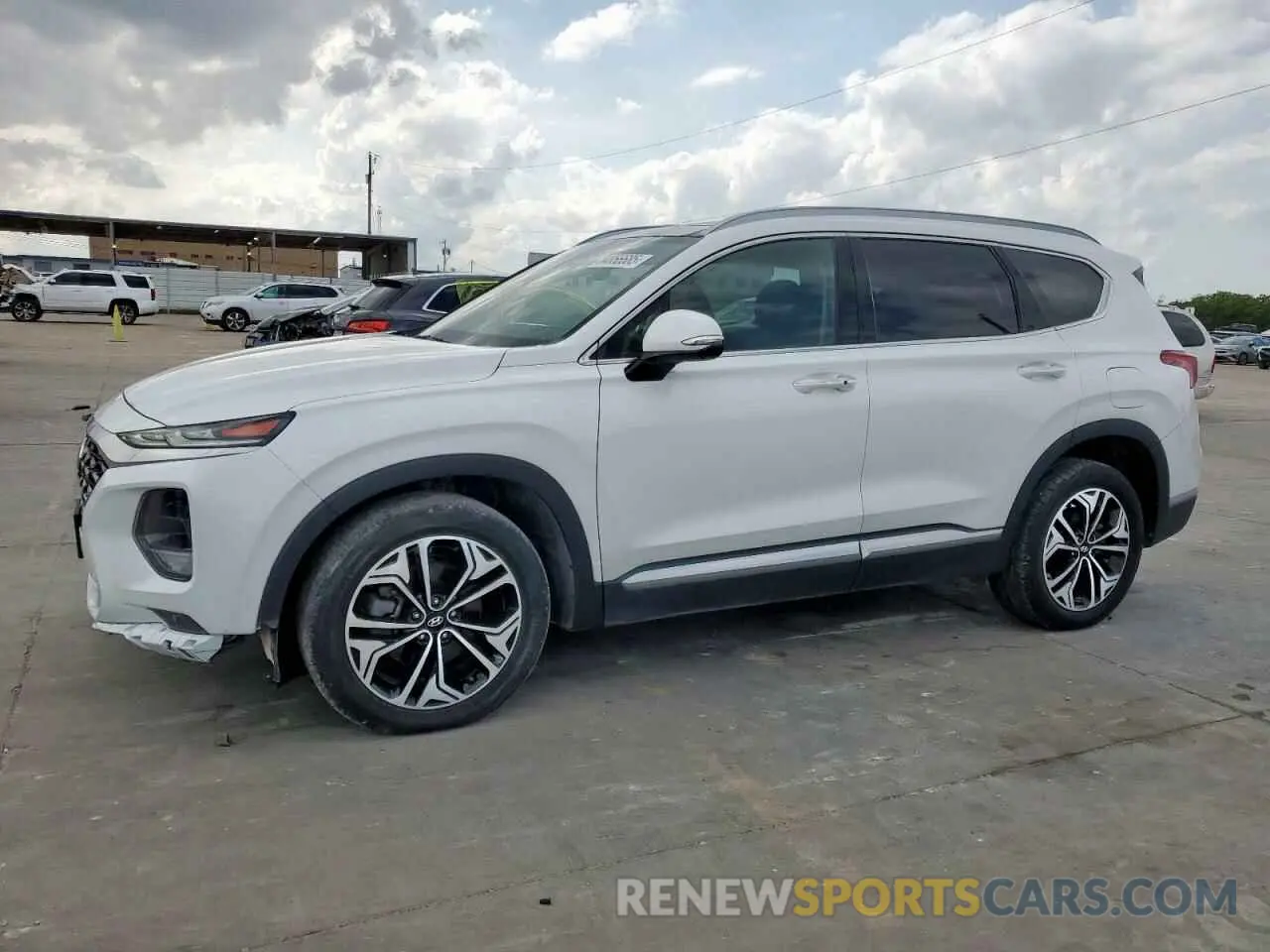 1 Photograph of a damaged car 5NMS5CAA3KH012794 HYUNDAI SANTA FE 2019