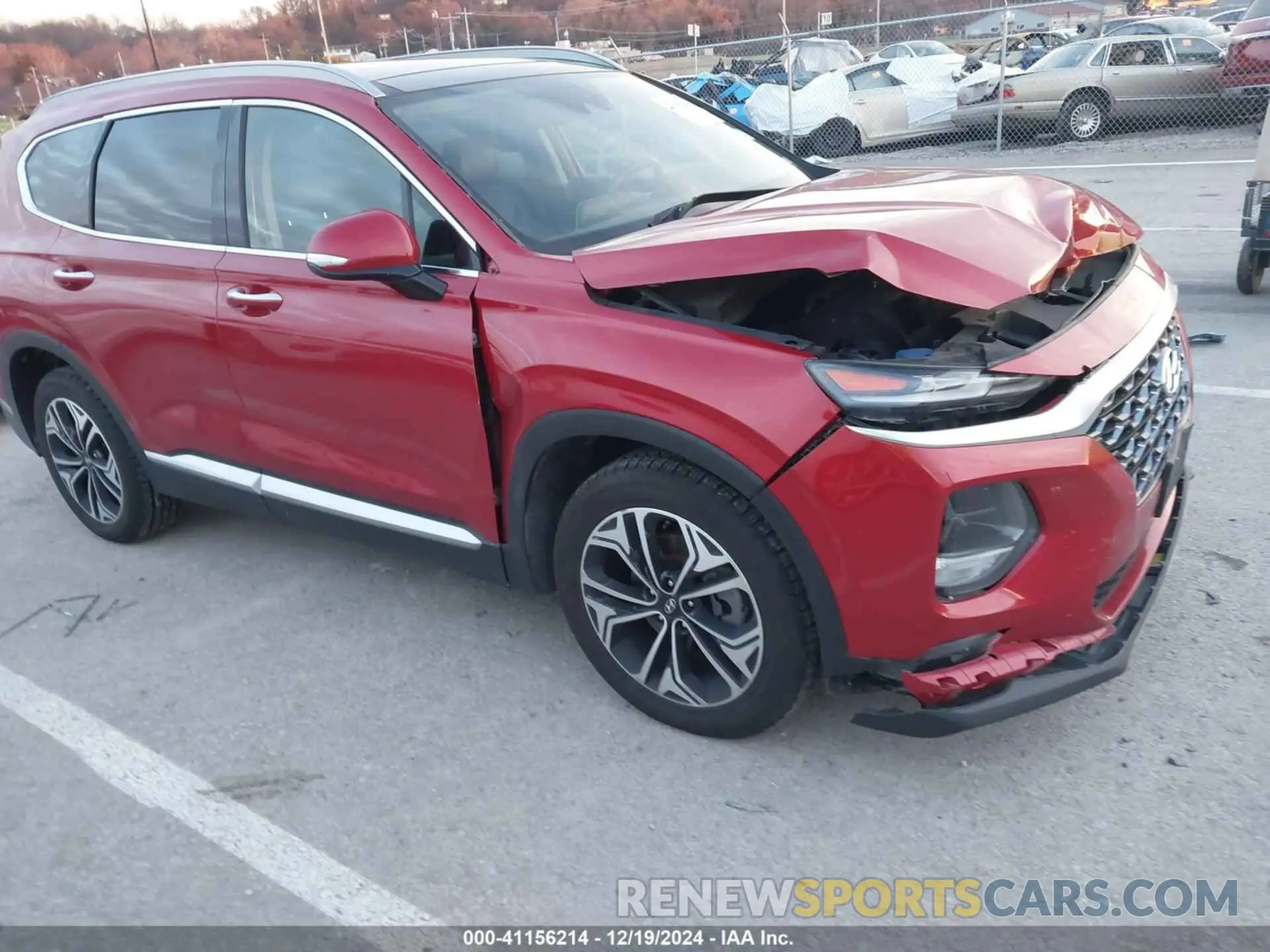 1 Photograph of a damaged car 5NMS5CAA4KH105145 HYUNDAI SANTA FE 2019