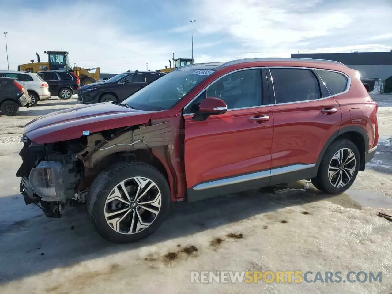 1 Photograph of a damaged car 5NMS5CAA8KH063336 HYUNDAI SANTA FE 2019
