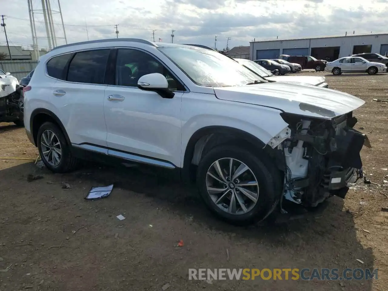 4 Photograph of a damaged car 5NMS5CAD7KH069719 HYUNDAI SANTA FE 2019