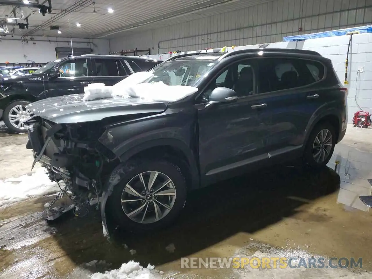 1 Photograph of a damaged car 5NMS5CAD8KH086528 HYUNDAI SANTA FE 2019