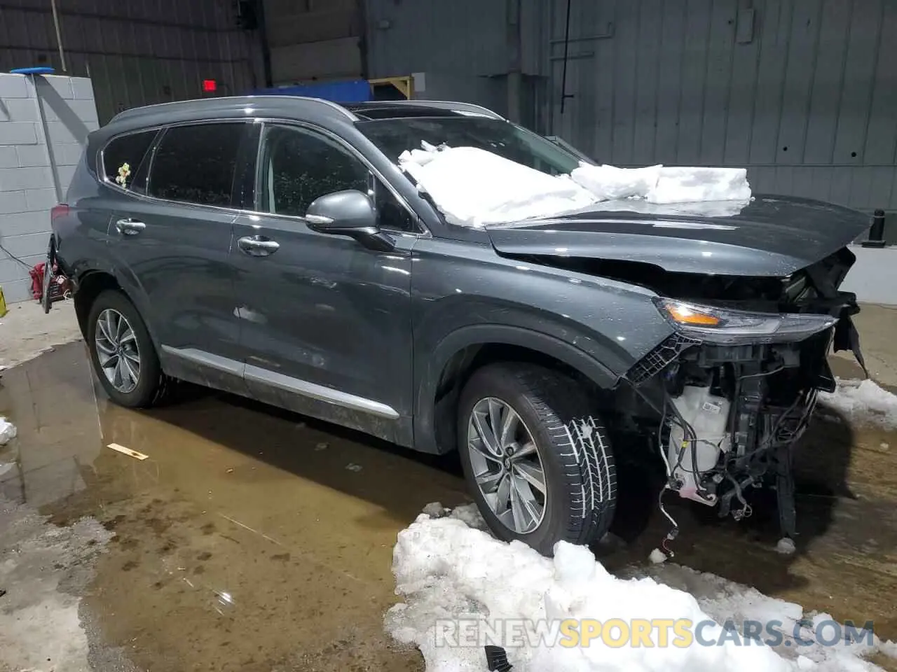 4 Photograph of a damaged car 5NMS5CAD8KH086528 HYUNDAI SANTA FE 2019