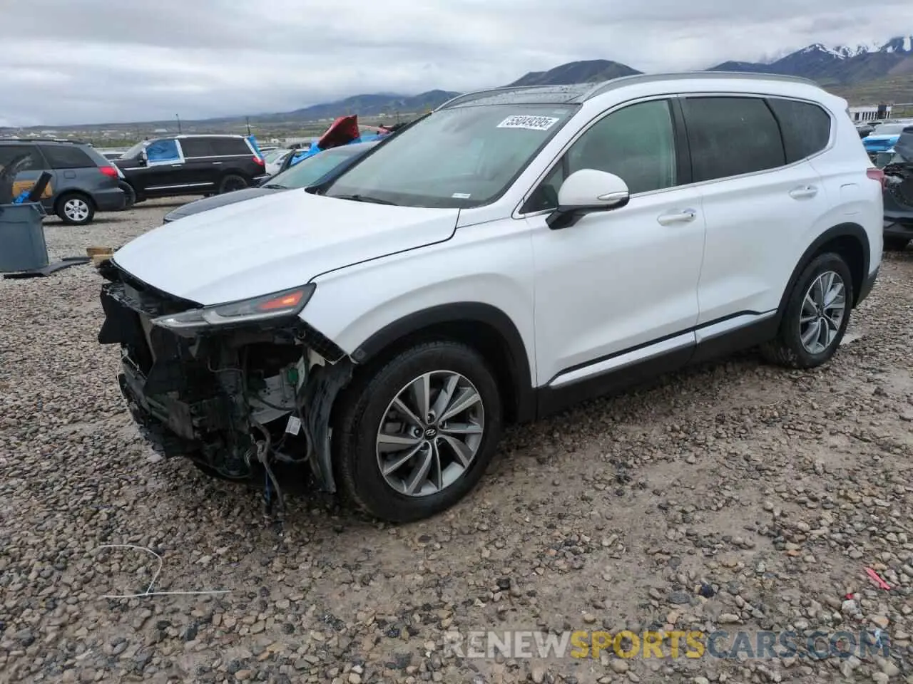 1 Photograph of a damaged car 5NMS5CADXKH085039 HYUNDAI SANTA FE 2019