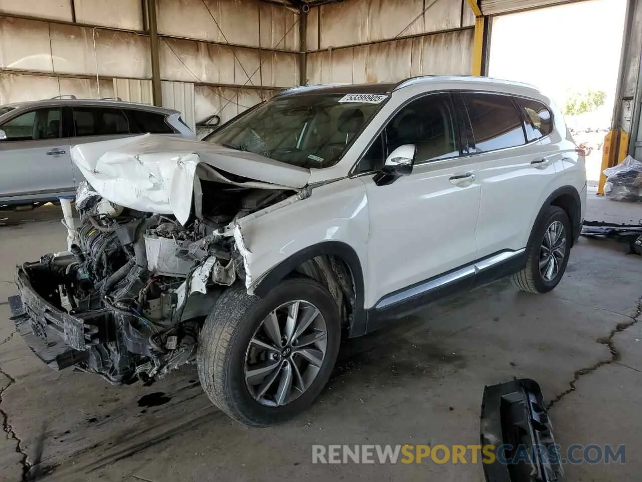 1 Photograph of a damaged car 5NMS5CADXKH113289 HYUNDAI SANTA FE 2019