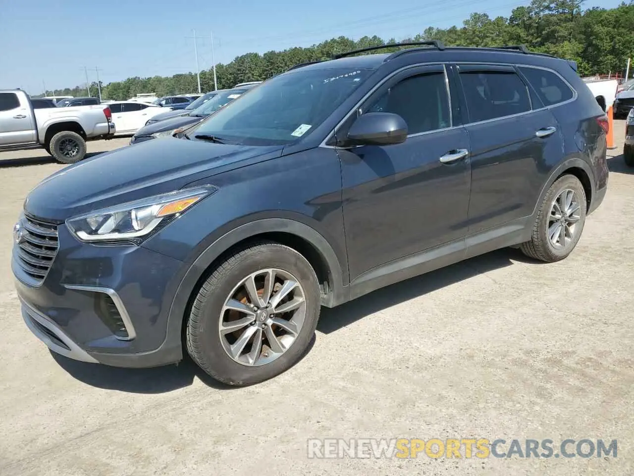 1 Photograph of a damaged car KM8SM4HF6KU300162 HYUNDAI SANTA FE 2019