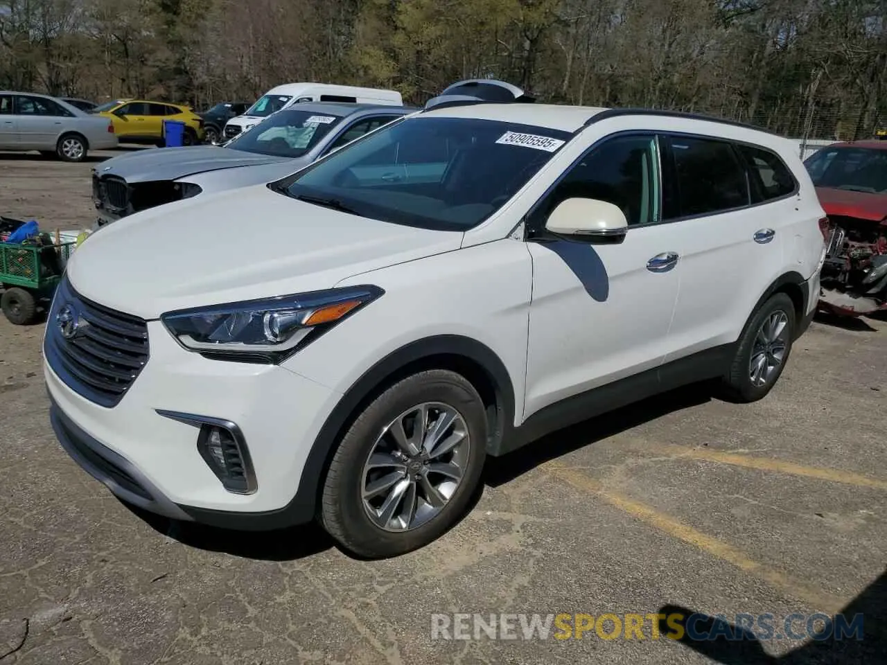 1 Photograph of a damaged car KM8SN4HF6KU298698 HYUNDAI SANTA FE 2019