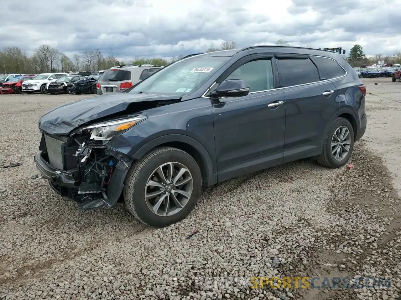 1 Photograph of a damaged car KM8SN4HF6KU305522 HYUNDAI SANTA FE 2019
