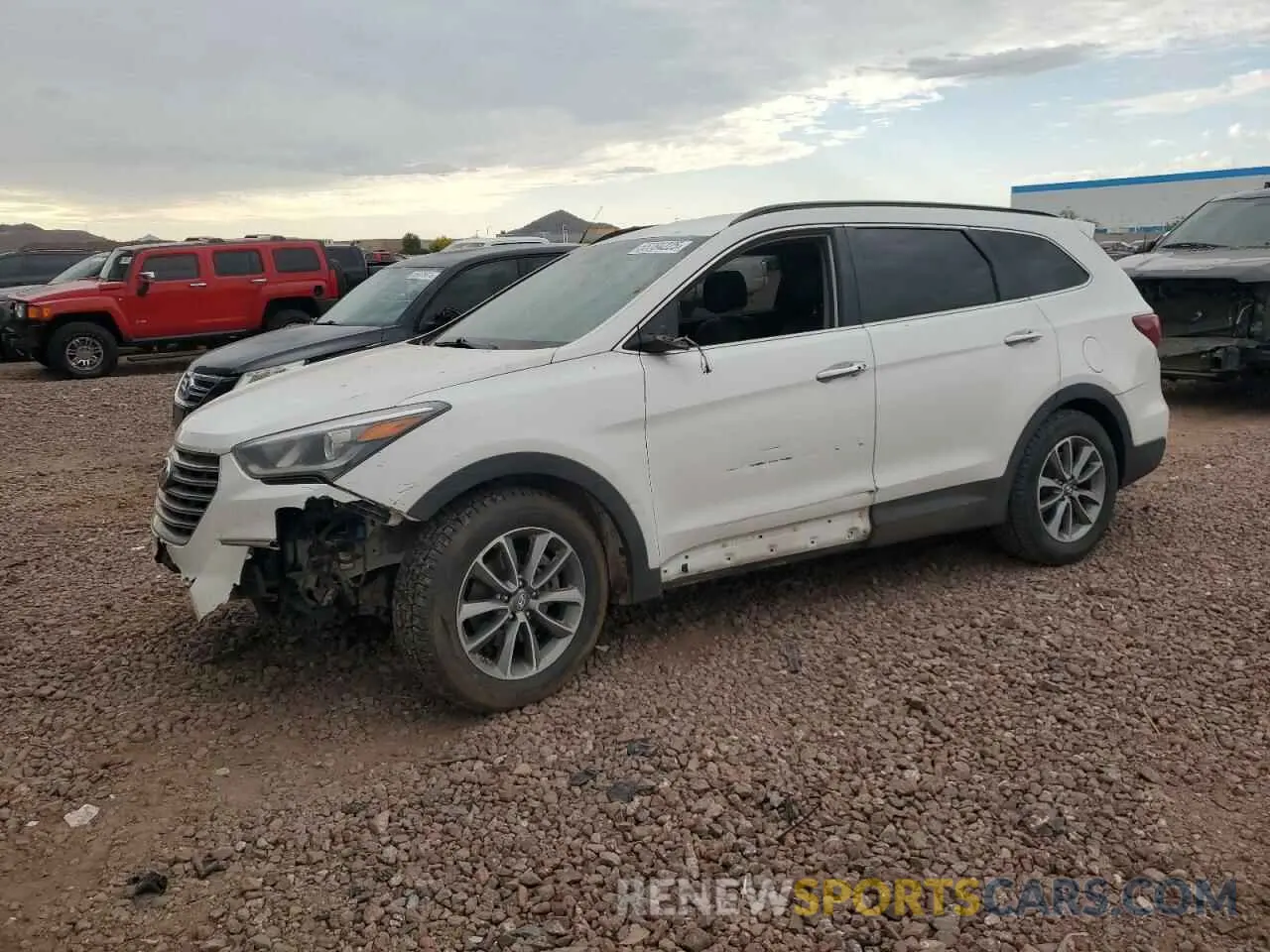 1 Photograph of a damaged car KM8SNDHF1KU307114 HYUNDAI SANTA FE 2019