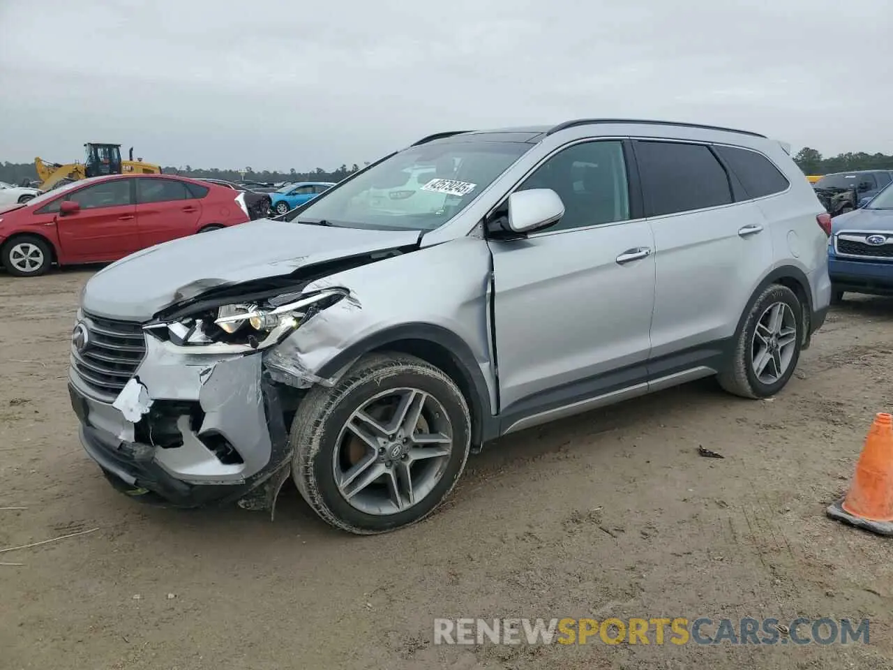 1 Photograph of a damaged car KM8SR4HF6KU299547 HYUNDAI SANTA FE 2019