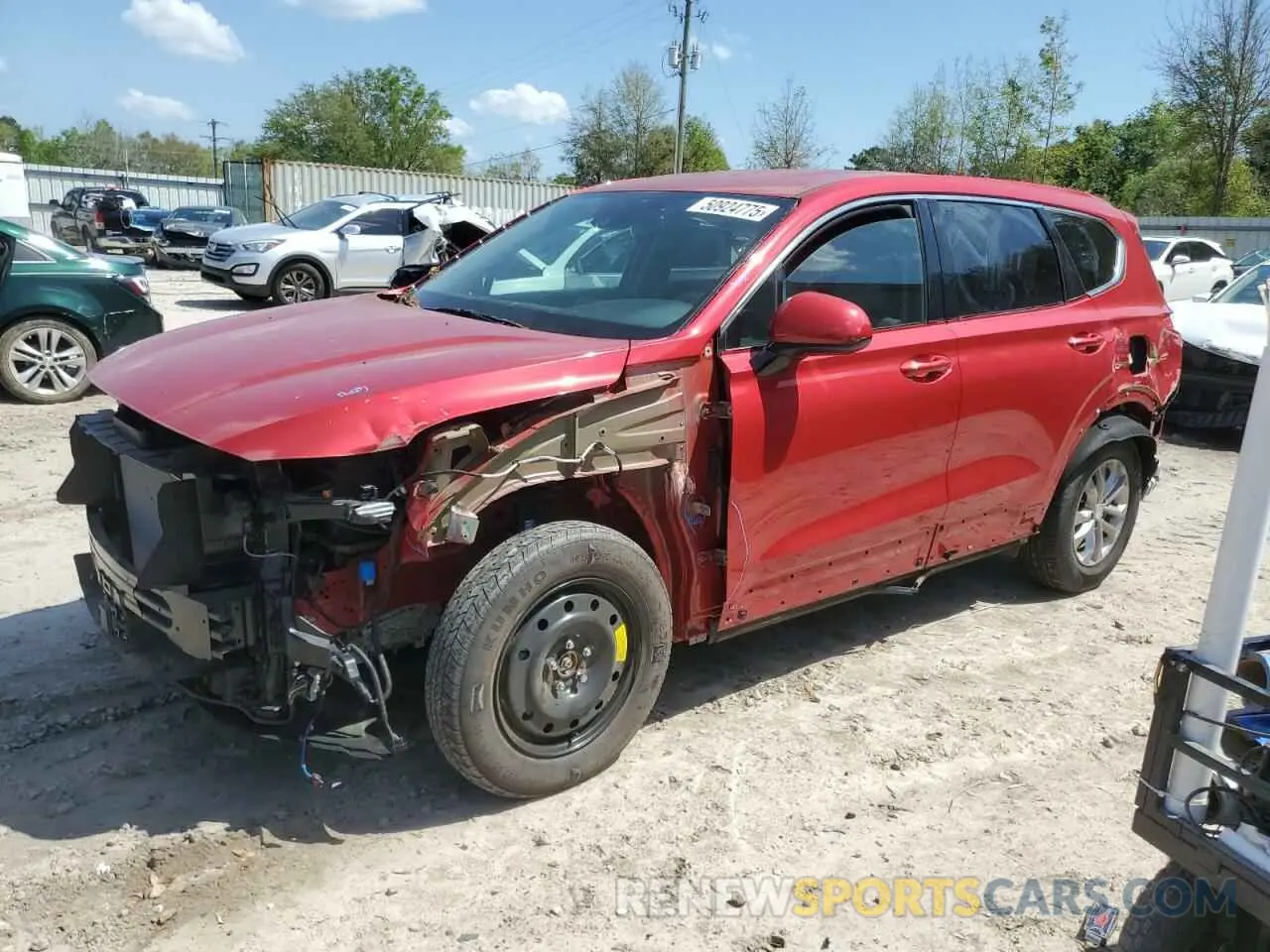 1 Photograph of a damaged car 5NMS33AD2LH243834 HYUNDAI SANTA FE 2020