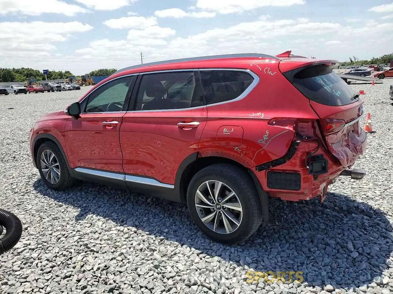 2 Photograph of a damaged car 5NMS33AD6LH212120 HYUNDAI SANTA FE 2020