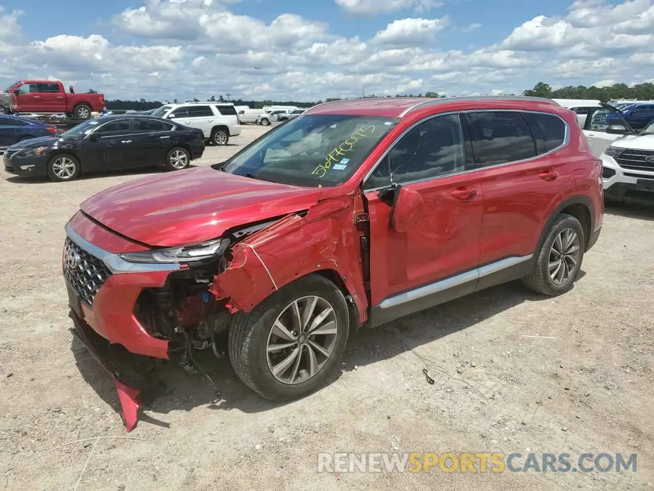 1 Photograph of a damaged car 5NMS33AD7LH285979 HYUNDAI SANTA FE 2020