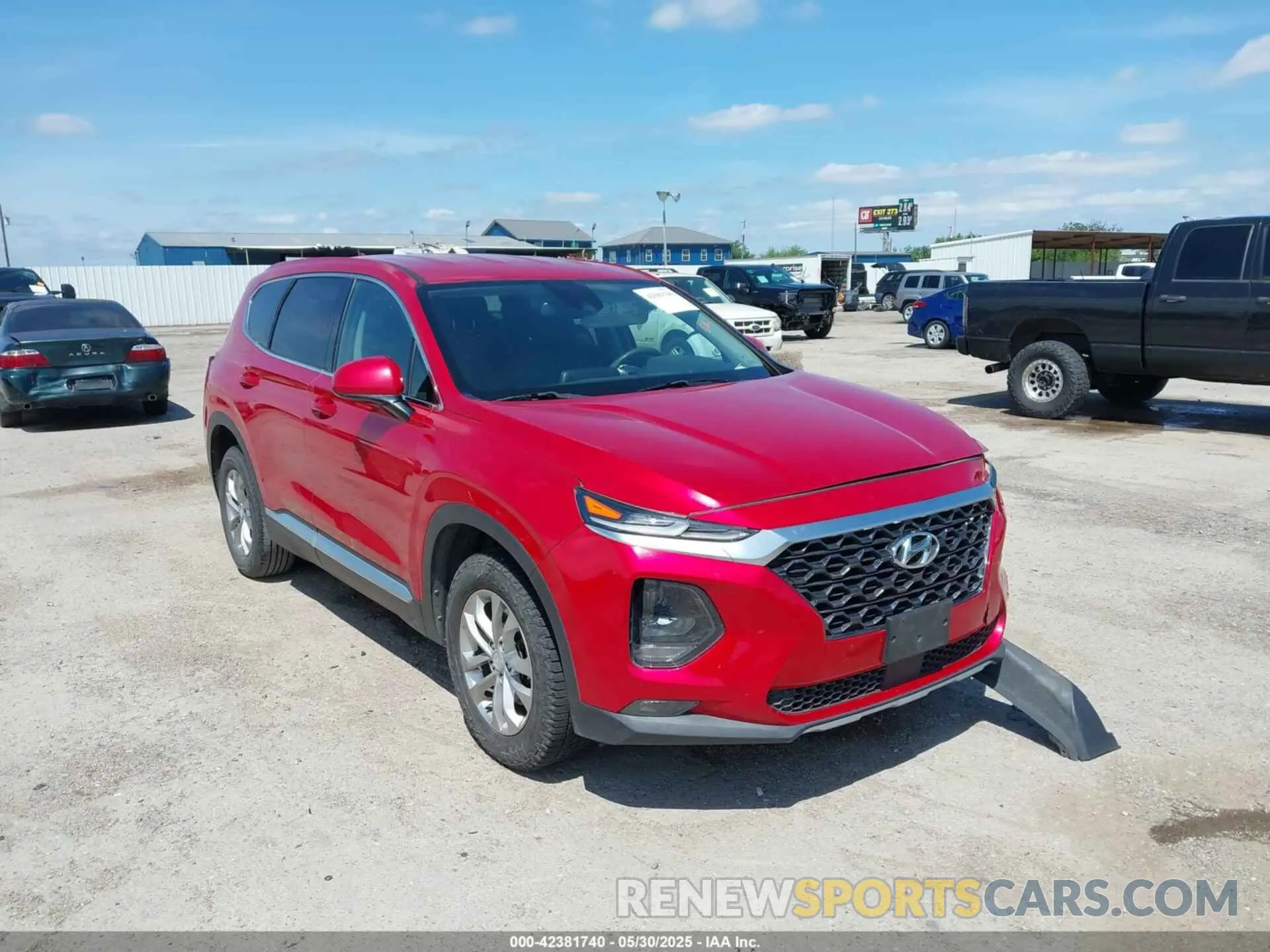 1 Photograph of a damaged car 5NMS33ADXLH219166 HYUNDAI SANTA FE 2020