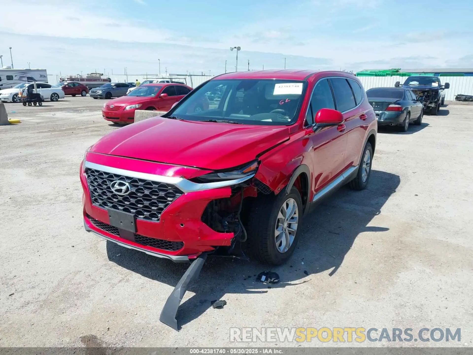 2 Photograph of a damaged car 5NMS33ADXLH219166 HYUNDAI SANTA FE 2020