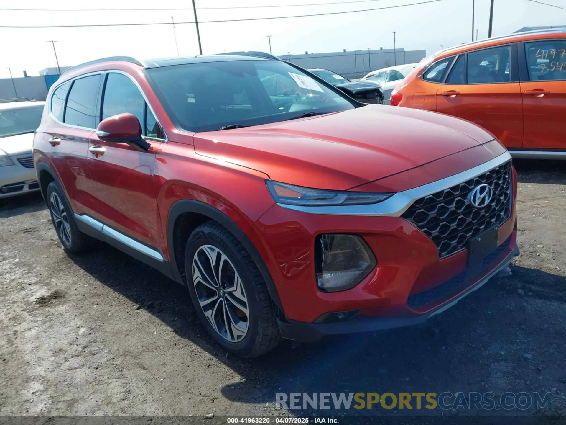 1 Photograph of a damaged car 5NMS3CAA3LH164386 HYUNDAI SANTA FE 2020