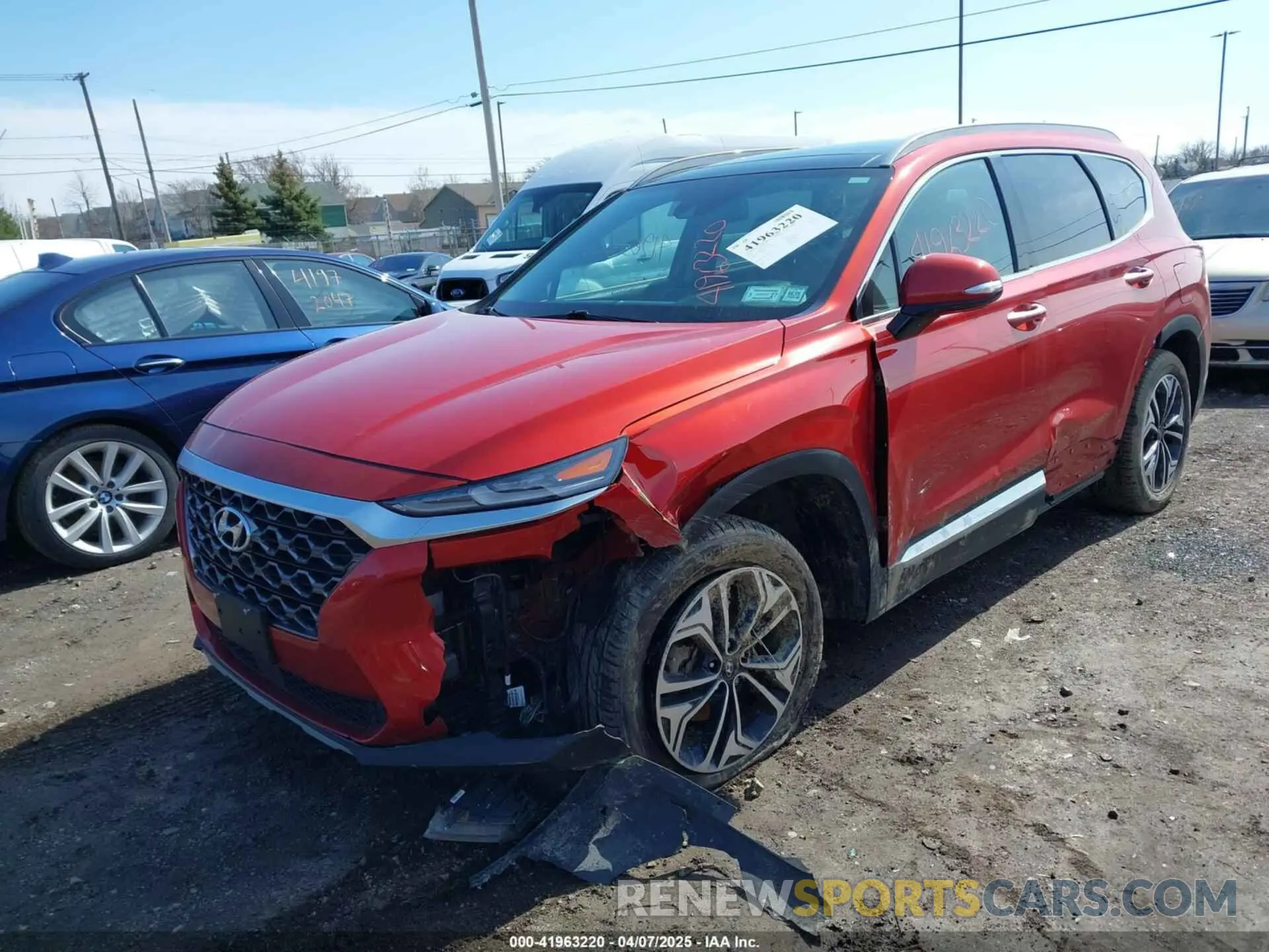 2 Photograph of a damaged car 5NMS3CAA3LH164386 HYUNDAI SANTA FE 2020