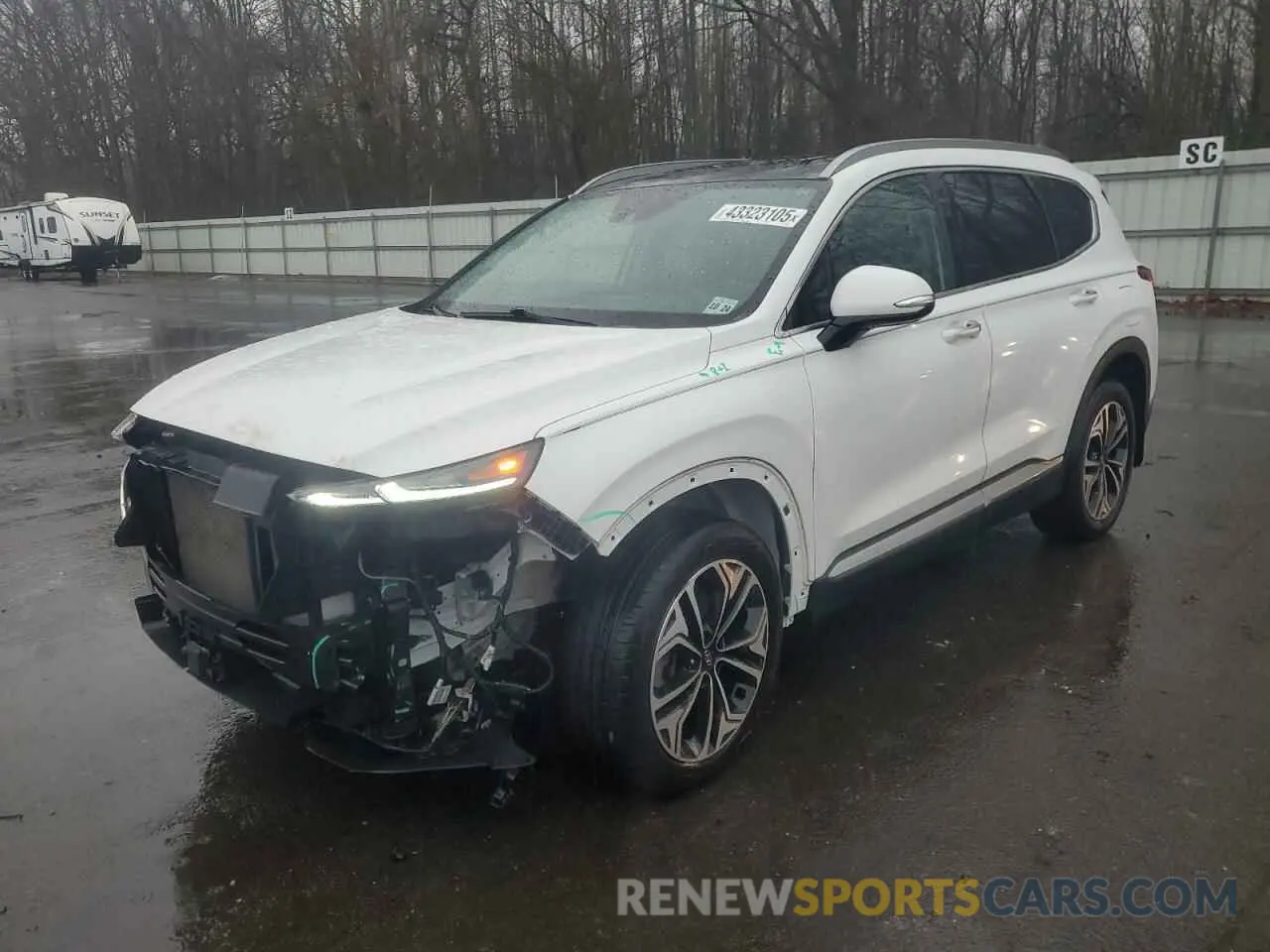1 Photograph of a damaged car 5NMS3CAA8LH150399 HYUNDAI SANTA FE 2020