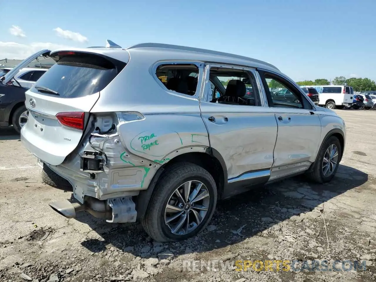 3 Photograph of a damaged car 5NMS3CAD8LH150221 HYUNDAI SANTA FE 2020