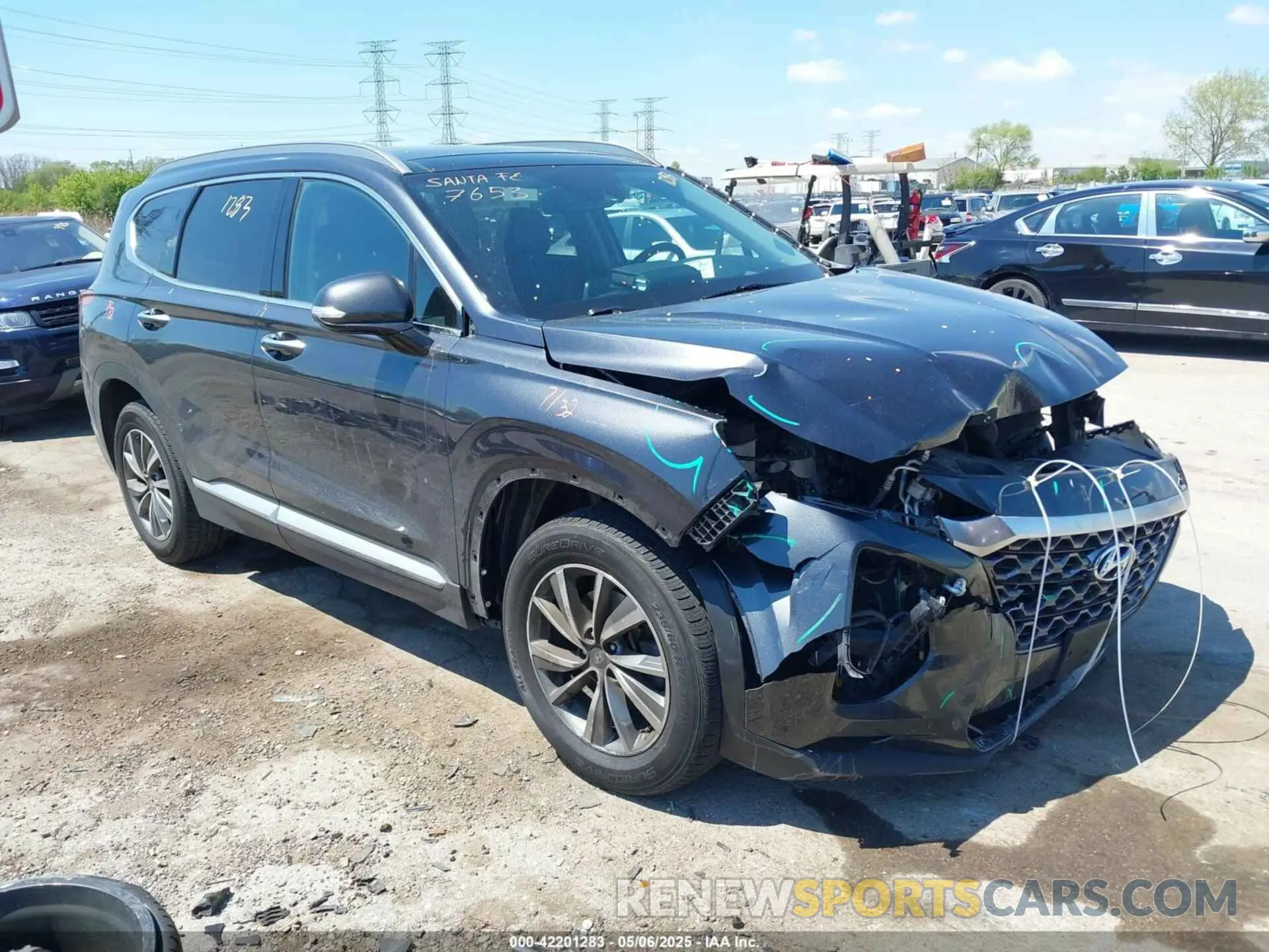 1 Photograph of a damaged car 5NMS3CAD8LH217030 HYUNDAI SANTA FE 2020
