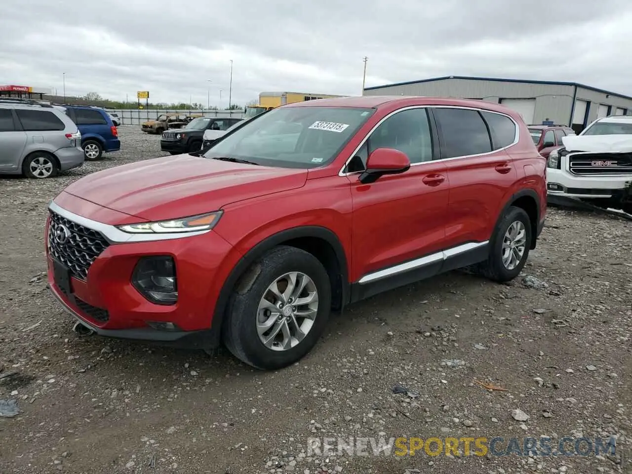 1 Photograph of a damaged car 5NMS3CAD9LH278001 HYUNDAI SANTA FE 2020