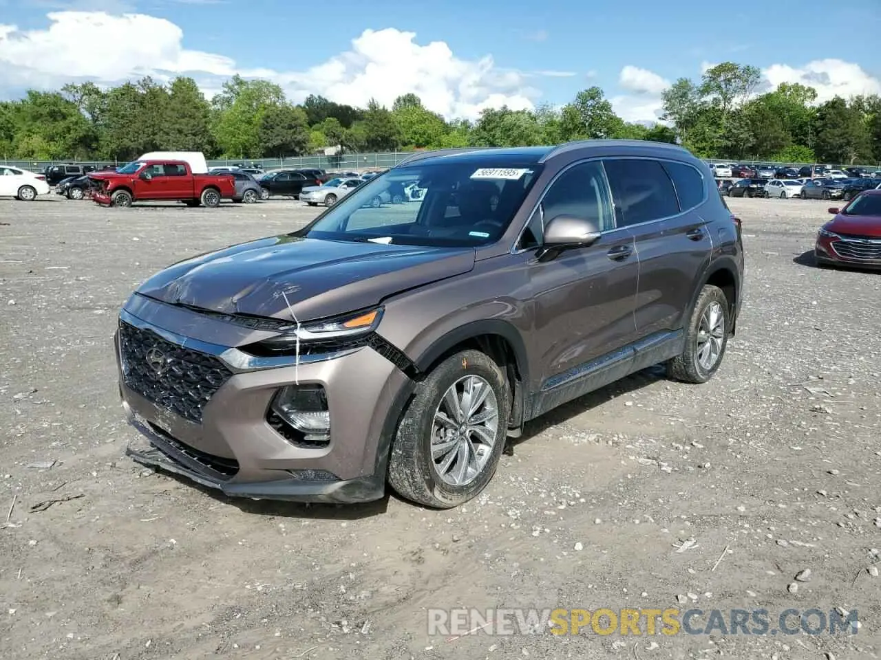 1 Photograph of a damaged car 5NMS5CADXLH241551 HYUNDAI SANTA FE 2020