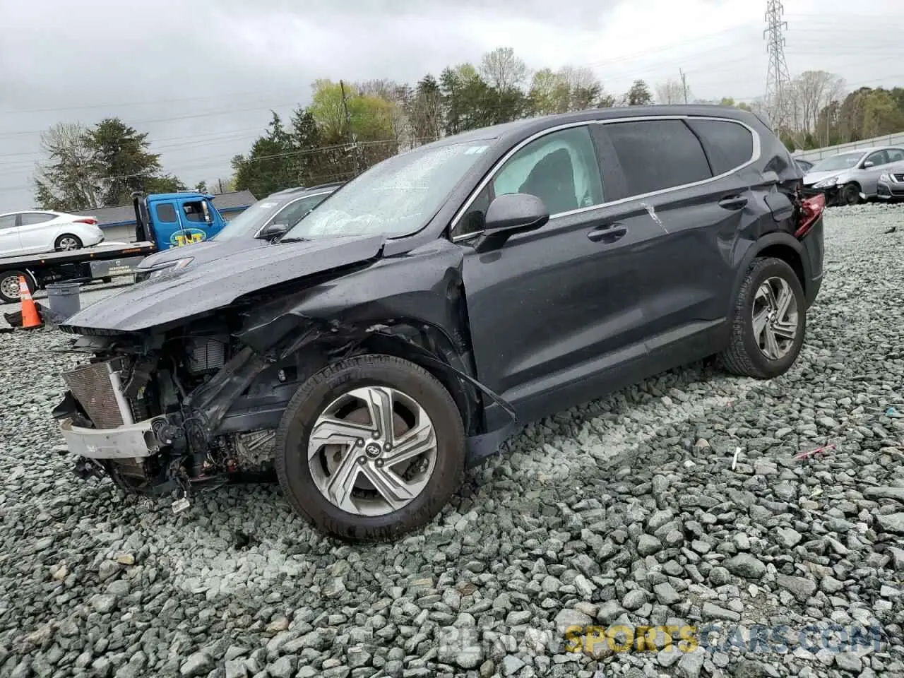 1 Photograph of a damaged car 5NMS14AJ0MH334653 HYUNDAI SANTA FE 2021