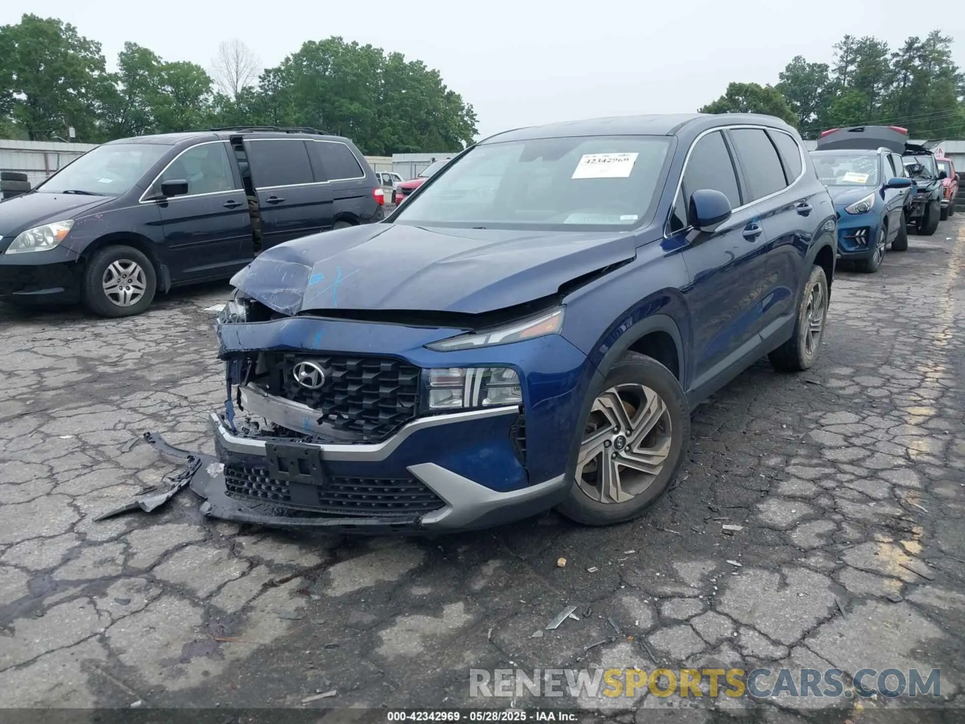 2 Photograph of a damaged car 5NMS14AJ2MH329146 HYUNDAI SANTA FE 2021