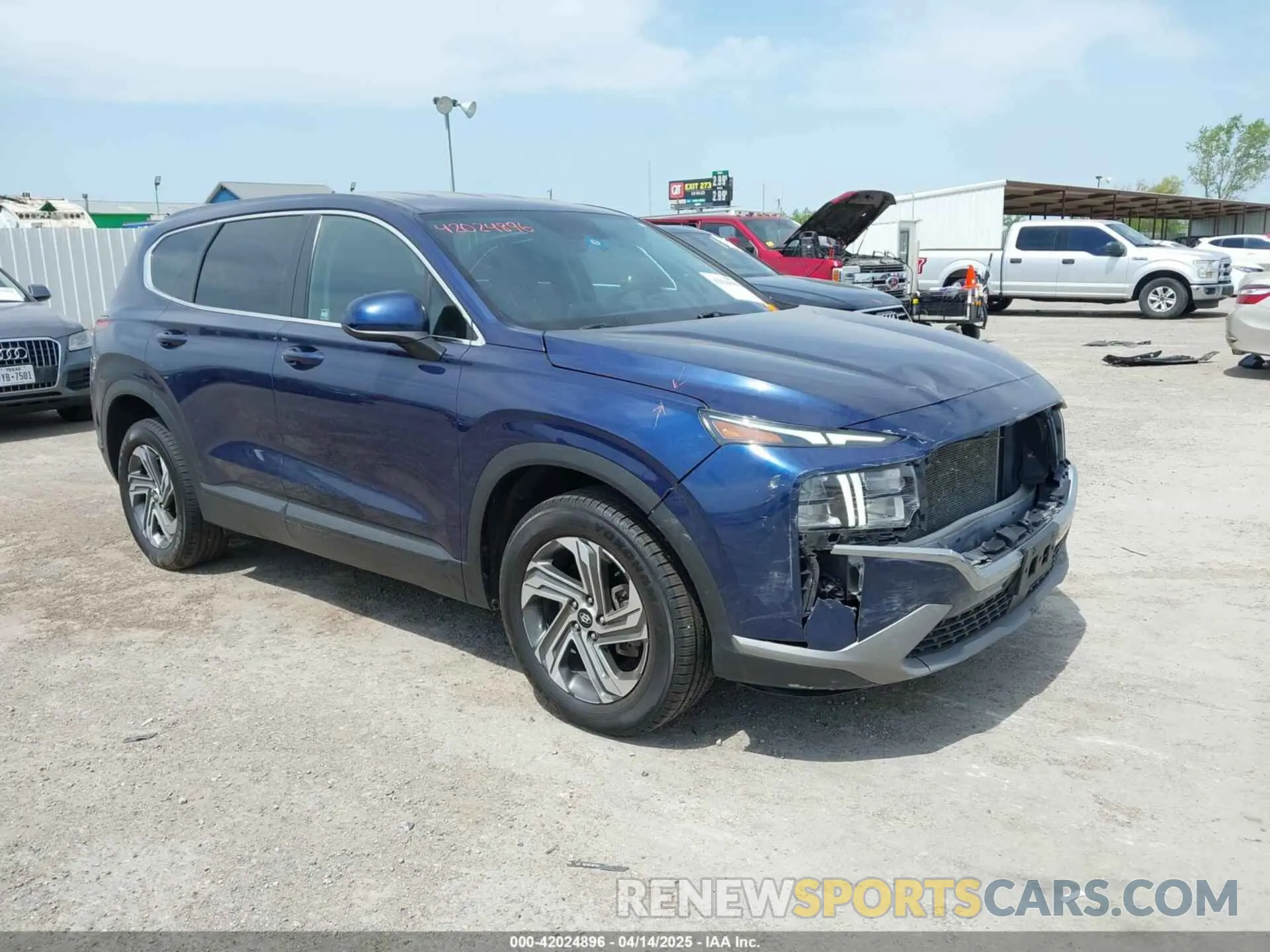 1 Photograph of a damaged car 5NMS14AJ2MH339403 HYUNDAI SANTA FE 2021