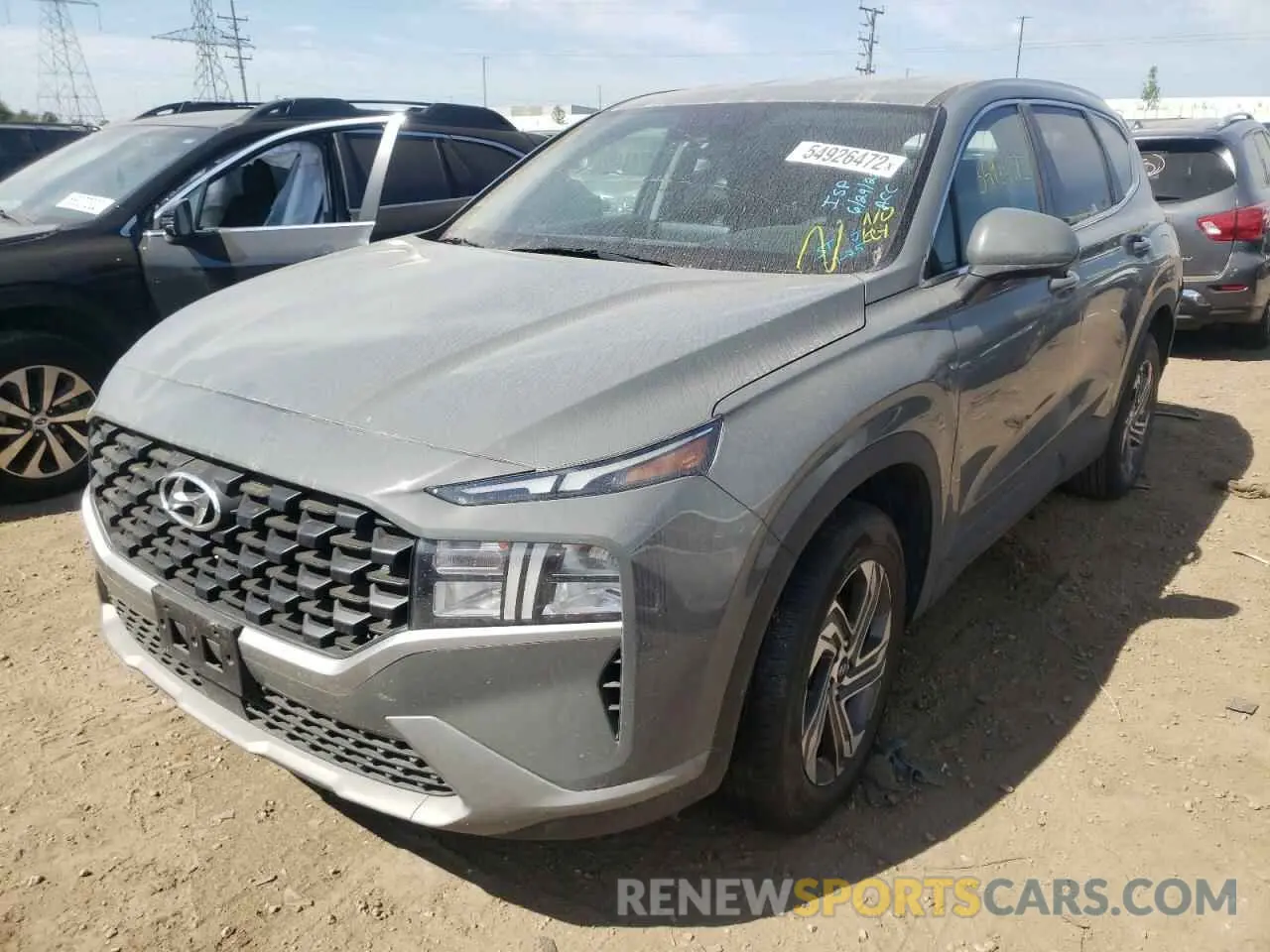 2 Photograph of a damaged car 5NMS14AJ5MH318108 HYUNDAI SANTA FE 2021