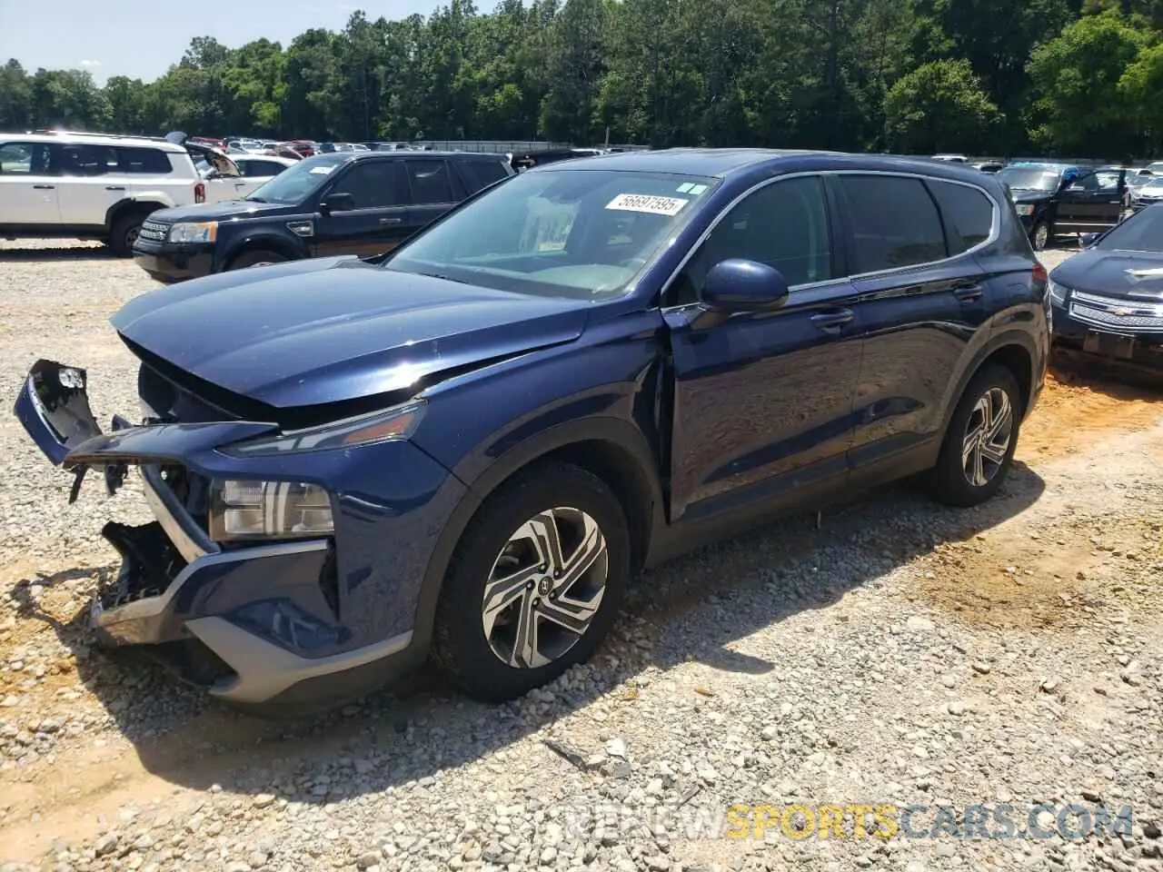 1 Photograph of a damaged car 5NMS14AJ9MH328494 HYUNDAI SANTA FE 2021