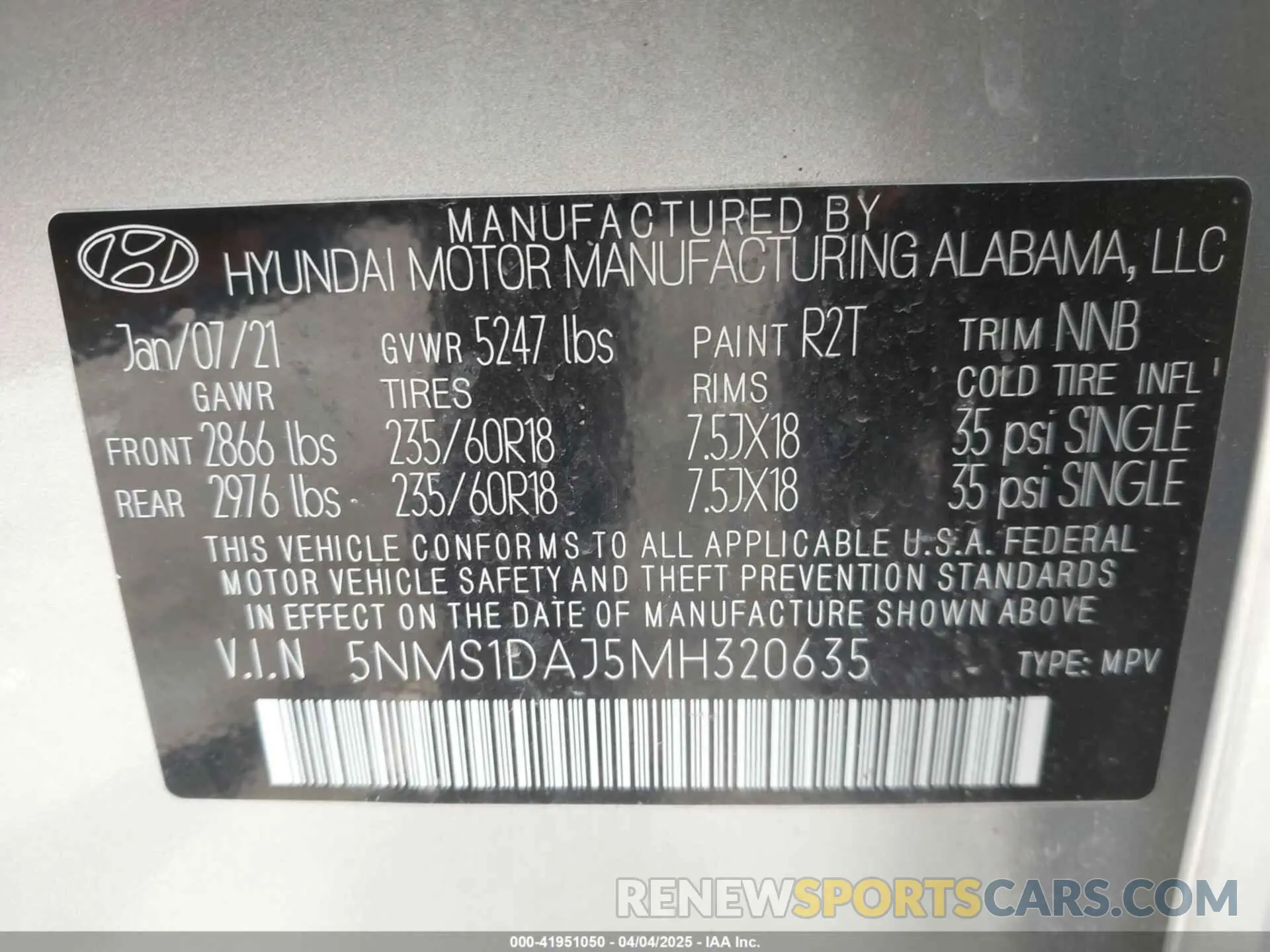9 Photograph of a damaged car 5NMS1DAJ5MH320635 HYUNDAI SANTA FE 2021