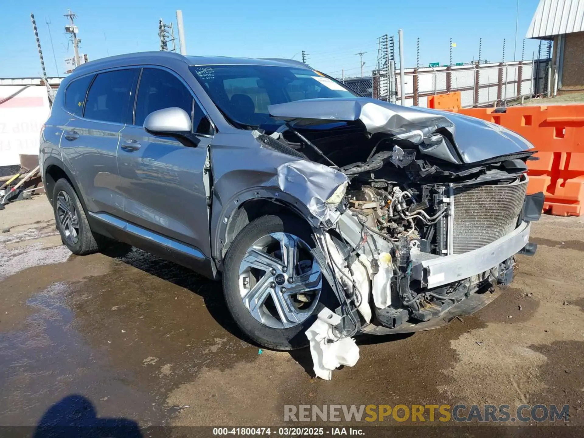 1 Photograph of a damaged car 5NMS24AJ1MH356058 HYUNDAI SANTA FE 2021