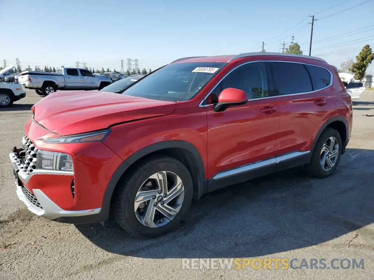 1 Photograph of a damaged car 5NMS24AJ8MH332761 HYUNDAI SANTA FE 2021