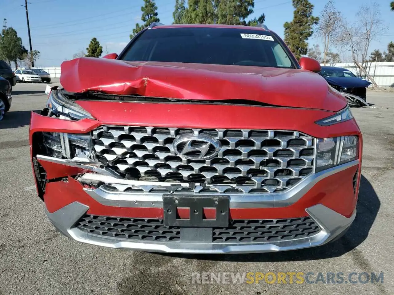 5 Photograph of a damaged car 5NMS24AJ8MH332761 HYUNDAI SANTA FE 2021