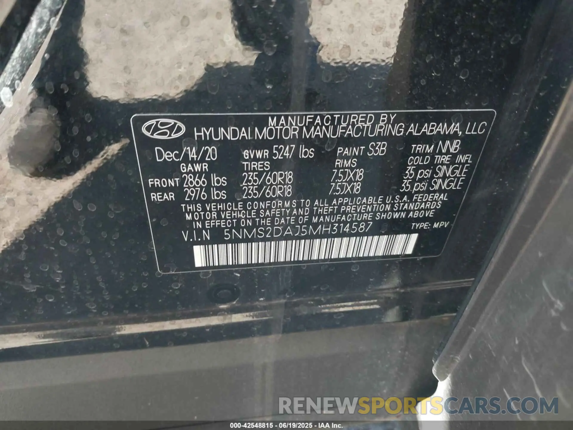 9 Photograph of a damaged car 5NMS2DAJ5MH314587 HYUNDAI SANTA FE 2021