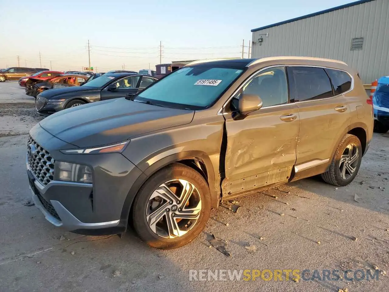 1 Photograph of a damaged car 5NMS34AJXMH315134 HYUNDAI SANTA FE 2021