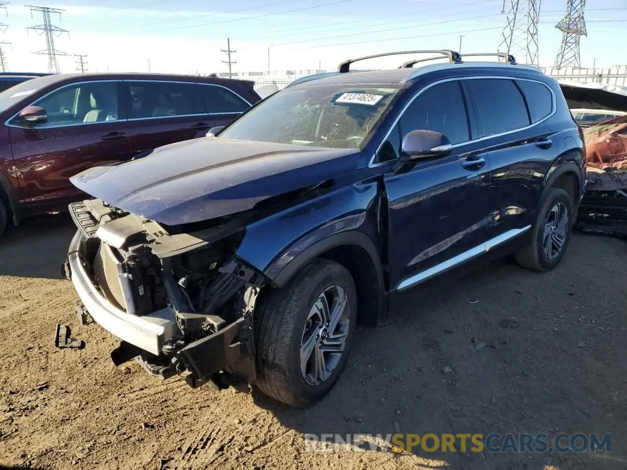 1 Photograph of a damaged car 5NMS3DAJ9MH369640 HYUNDAI SANTA FE 2021