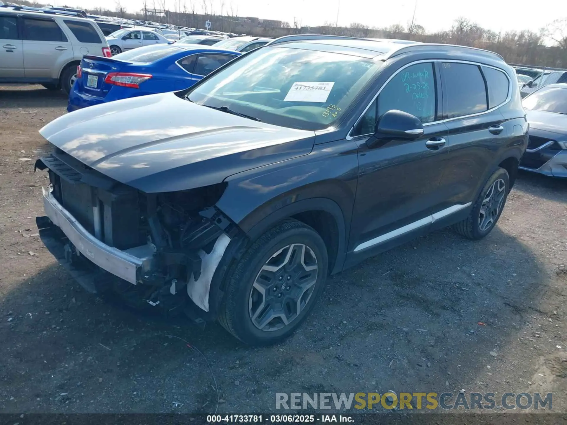 2 Photograph of a damaged car 5NMS44AL1MH344651 HYUNDAI SANTA FE 2021