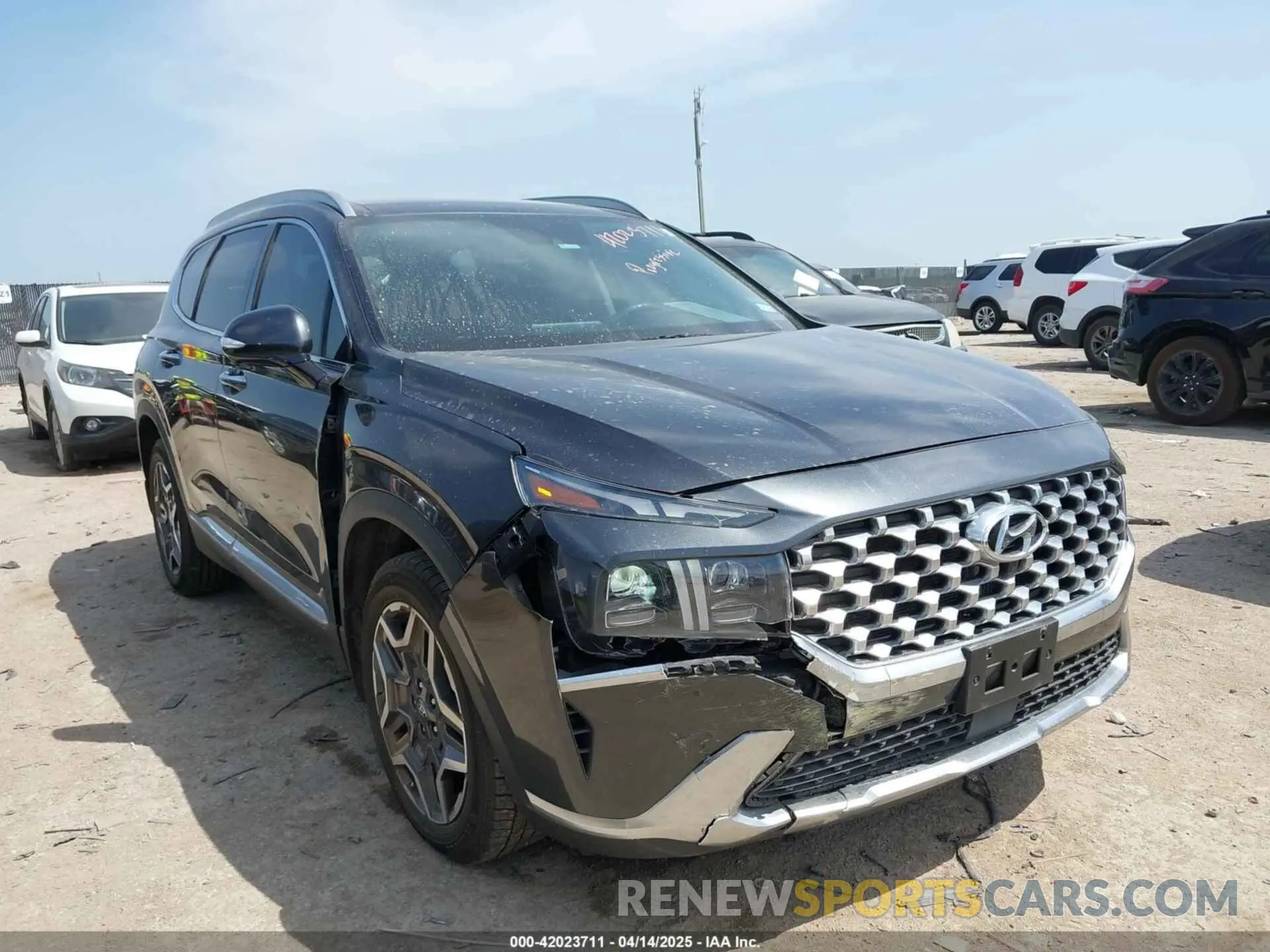 1 Photograph of a damaged car 5NMS44AL4MH328217 HYUNDAI SANTA FE 2021