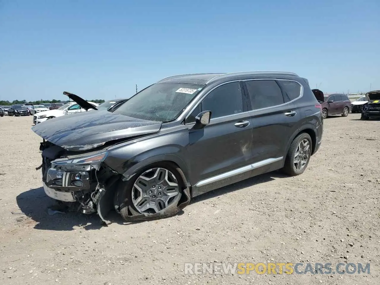 1 Photograph of a damaged car 5NMS44AL6MH315212 HYUNDAI SANTA FE 2021