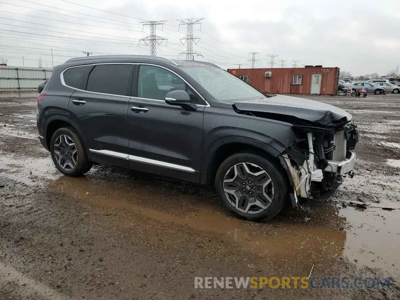 4 Photograph of a damaged car 5NMS44AL6MH335928 HYUNDAI SANTA FE 2021