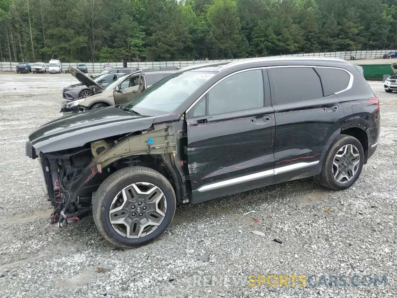 1 Photograph of a damaged car 5NMS44AL6MH347299 HYUNDAI SANTA FE 2021