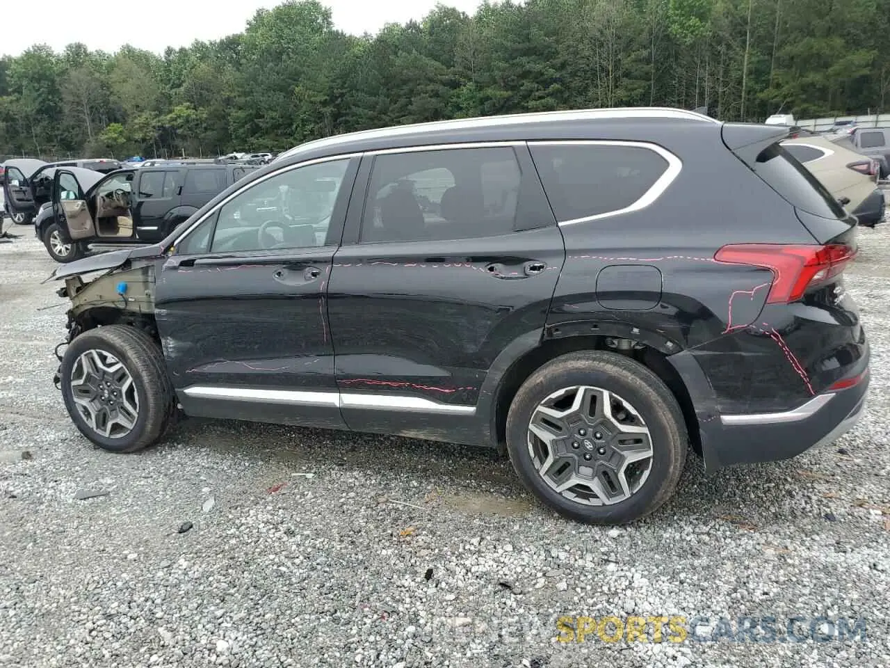 2 Photograph of a damaged car 5NMS44AL6MH347299 HYUNDAI SANTA FE 2021