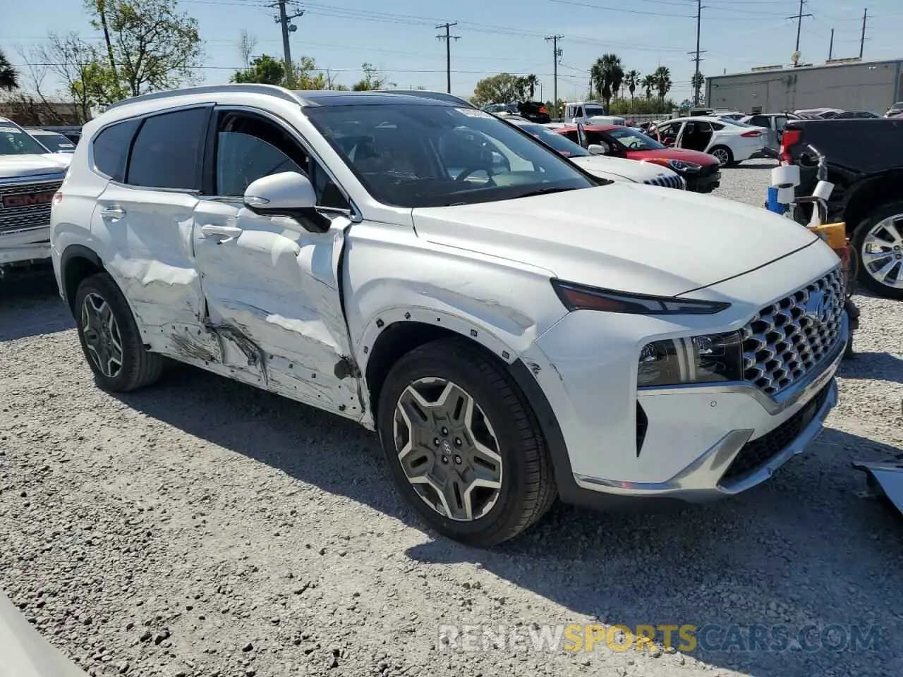 4 Photograph of a damaged car 5NMS44AL8MH315390 HYUNDAI SANTA FE 2021